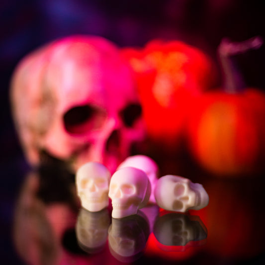 White Skull Shaped Wax Melts - Set of Four